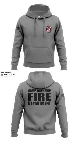 Hoodie, Camp Township Fire Department, Fire Department, Teamtime, Team time, sublimation, custom sports apparel, team uniforms, spirit wear, spiritwear, sports uniforms, custom shirts, team store, custom team store, fundraiser sports, apparel fundraiser