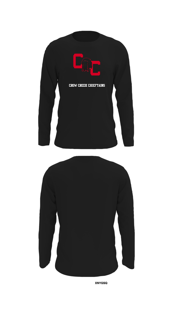 Long Sleeve Performance Shirt, Crow Creek Chieftains, Cross Country, Teamtime, Team time, sublimation, custom sports apparel, team uniforms, spirit wear, spiritwear, sports uniforms, custom shirts, team store, custom team store, fundraiser sports, apparel fundraiser