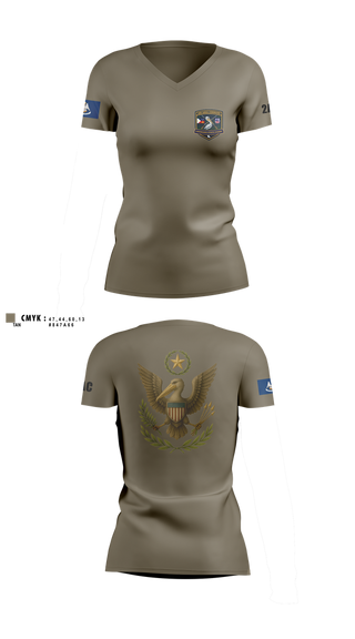 Womens Short Sleeve Vneck Shirt, 2nd Area Command (LASG), , Teamtime, Team time, sublimation, custom sports apparel, team uniforms, spirit wear, spiritwear, sports uniforms, custom shirts, team store, custom team store, fundraiser sports, apparel fundraiser