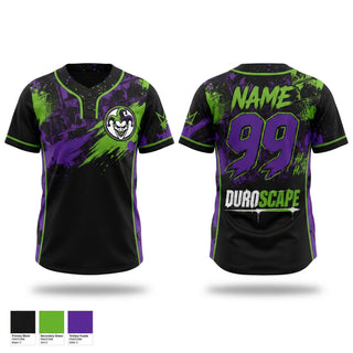 Two Button Softball Jersey, Why So Serious, Softball, Teamtime, Team time, sublimation, custom sports apparel, team uniforms, spirit wear, spiritwear, sports uniforms, custom shirts, team store, custom team store, fundraiser sports, apparel fundraiser