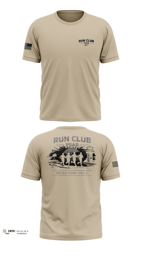 Old School Cotton Feel Shirt, RUN CLUB (PSAB), Air Force, Teamtime, Team time, sublimation, custom sports apparel, team uniforms, spirit wear, spiritwear, sports uniforms, custom shirts, team store, custom team store, fundraiser sports, apparel fundraiser