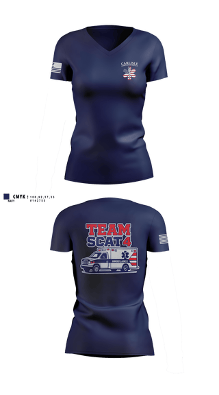 Womens Short Sleeve Vneck Shirt, Scat 4, EMS/EMT, Teamtime, Team time, sublimation, custom sports apparel, team uniforms, spirit wear, spiritwear, sports uniforms, custom shirts, team store, custom team store, fundraiser sports, apparel fundraiser