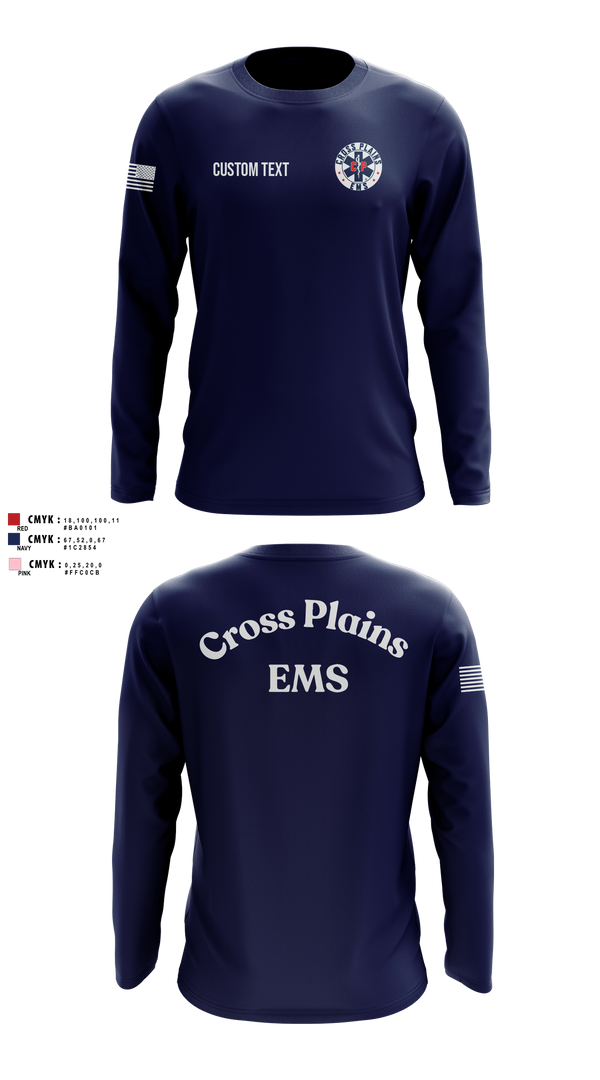 Long Sleeve Performance Shirt, Cross Plains Area EMS, EMS/EMT, Teamtime, Team time, sublimation, custom sports apparel, team uniforms, spirit wear, spiritwear, sports uniforms, custom shirts, team store, custom team store, fundraiser sports, apparel fundraiser
