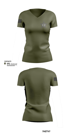 Womens Short Sleeve Vneck Shirt, Walker county sheriffs office, Police, Teamtime, Team time, sublimation, custom sports apparel, team uniforms, spirit wear, spiritwear, sports uniforms, custom shirts, team store, custom team store, fundraiser sports, apparel fundraiser