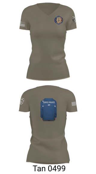 Womens Short Sleeve Vneck Shirt, Cayce Police K9, , Teamtime, Team time, sublimation, custom sports apparel, team uniforms, spirit wear, spiritwear, sports uniforms, custom shirts, team store, custom team store, fundraiser sports, apparel fundraiser
