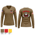 541st sapper company Women's Long Sleeve V-neck Shirt - 1