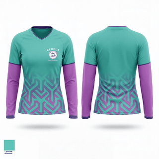Womens Long Sleeve Vneck Shirt, Rebels, Women's Soccer, Teamtime, Team time, sublimation, custom sports apparel, team uniforms, spirit wear, spiritwear, sports uniforms, custom shirts, team store, custom team store, fundraiser sports, apparel fundraiser