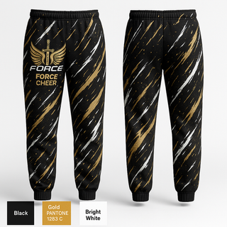 Sweatpants, Force Cheer, Spirit Store, Teamtime, Team time, sublimation, custom sports apparel, team uniforms, spirit wear, spiritwear, sports uniforms, custom shirts, team store, custom team store, fundraiser sports, apparel fundraiser