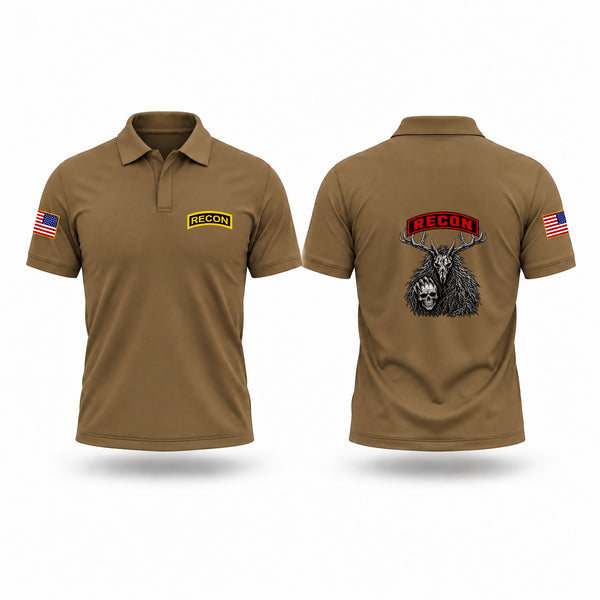 Short Sleeve Performance Polo, 1-38 recon, Army, Teamtime, Team time, sublimation, custom sports apparel, team uniforms, spirit wear, spiritwear, sports uniforms, custom shirts, team store, custom team store, fundraiser sports, apparel fundraiser