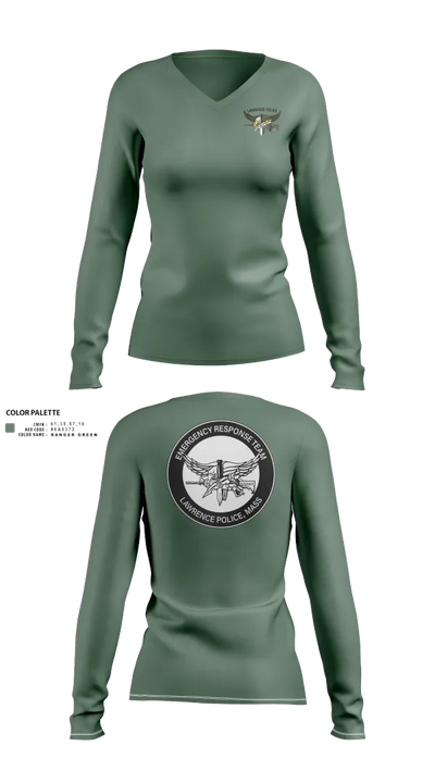 Emergency Response Team (ERT) 72699885 Women's Long Sleeve V-neck Shirt - 30
