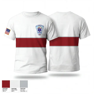 Old School Cotton Feel Shirt, Plymouth Volunteer Ambulance Corps, EMS/EMT, Teamtime, Team time, sublimation, custom sports apparel, team uniforms, spirit wear, spiritwear, sports uniforms, custom shirts, team store, custom team store, fundraiser sports, apparel fundraiser