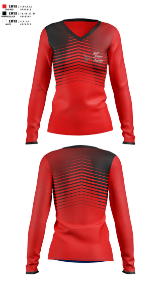 Womens Long Sleeve Vneck Shirt, Vault Dance Company, Cheer, Teamtime, Team time, sublimation, custom sports apparel, team uniforms, spirit wear, spiritwear, sports uniforms, custom shirts, team store, custom team store, fundraiser sports, apparel fundraiser