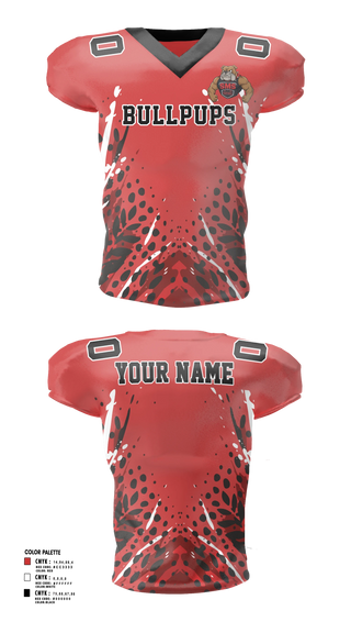 Football Jersey, Bullpups, , Teamtime, Team time, sublimation, custom sports apparel, team uniforms, spirit wear, spiritwear, sports uniforms, custom shirts, team store, custom team store, fundraiser sports, apparel fundraiser