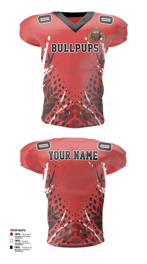 Football Jersey, Bullpups, , Teamtime, Team time, sublimation, custom sports apparel, team uniforms, spirit wear, spiritwear, sports uniforms, custom shirts, team store, custom team store, fundraiser sports, apparel fundraiser