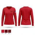 Deal Island Chance Volunteer Fire Company Women's Long Sleeve V-neck Shirt - 1