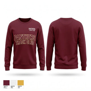 Crew Neck Sweatshirt, Panthers Track Club, Track & Field, Teamtime, Team time, sublimation, custom sports apparel, team uniforms, spirit wear, spiritwear, sports uniforms, custom shirts, team store, custom team store, fundraiser sports, apparel fundraiser