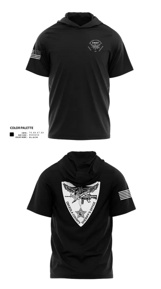 Short Sleeve Performance Shirt with hood, Osceola County SWAT 2, Police, Teamtime, Team time, sublimation, custom sports apparel, team uniforms, spirit wear, spiritwear, sports uniforms, custom shirts, team store, custom team store, fundraiser sports, apparel fundraiser