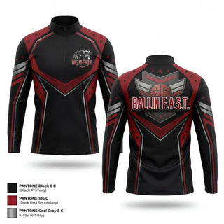 Quarter Zip Jacket, Ballin F.A.S.T, Men's Basketball, Teamtime, Team time, sublimation, custom sports apparel, team uniforms, spirit wear, spiritwear, sports uniforms, custom shirts, team store, custom team store, fundraiser sports, apparel fundraiser