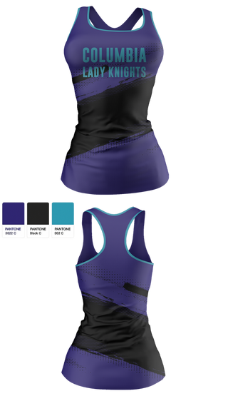 Tank Top, Columbia Lady Knights, Cheer, Teamtime, Team time, sublimation, custom sports apparel, team uniforms, spirit wear, spiritwear, sports uniforms, custom shirts, team store, custom team store, fundraiser sports, apparel fundraiser