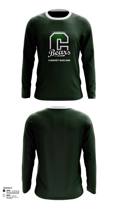 Cloudcroft Bears Band 7760214 Long Sleeve Performance Shirt 56