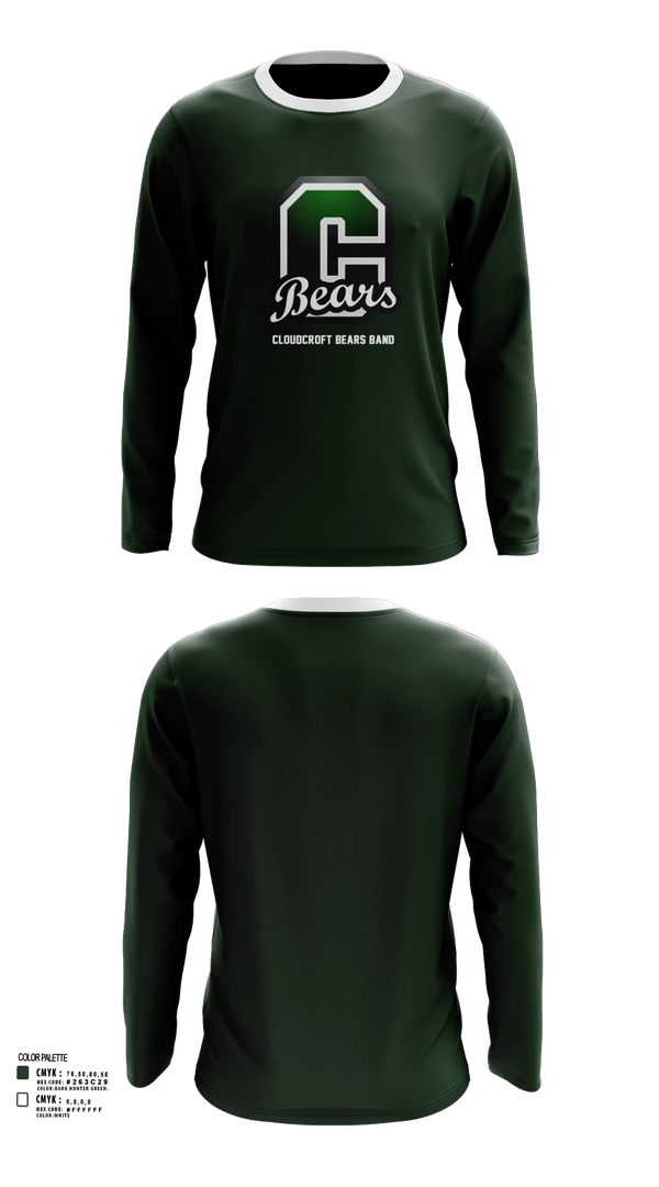 Long Sleeve Performance Shirt, Cloudcroft Bears Band, Spirit Store, Teamtime, Team time, sublimation, custom sports apparel, team uniforms, spirit wear, spiritwear, sports uniforms, custom shirts, team store, custom team store, fundraiser sports, apparel fundraiser
