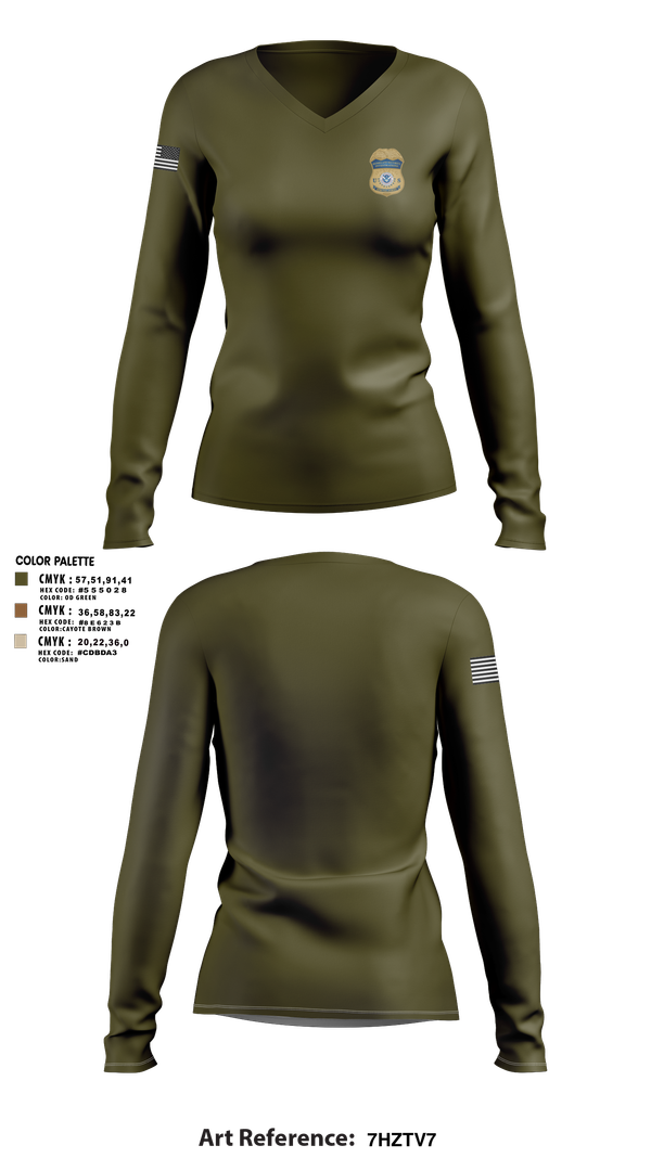 Womens Long Sleeve Vneck Shirt, HSI, , Teamtime, Team time, sublimation, custom sports apparel, team uniforms, spirit wear, spiritwear, sports uniforms, custom shirts, team store, custom team store, fundraiser sports, apparel fundraiser