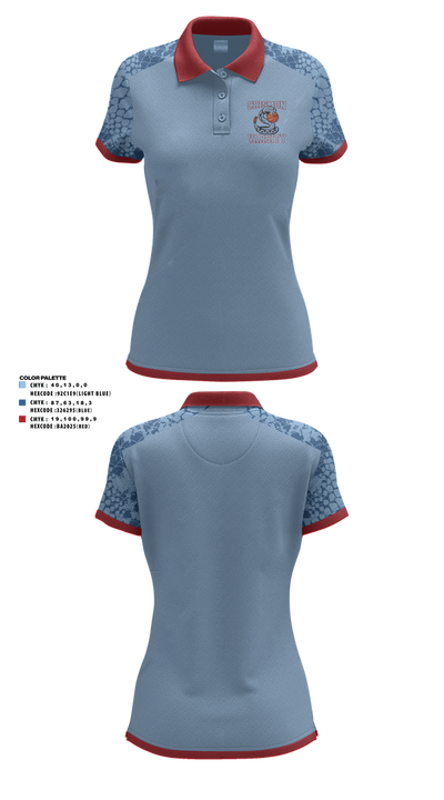 Crismon Rattlers 55873253 Women's Short Sleeve Performance Polo  - 10