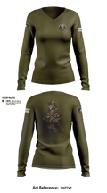 Combat Cajun Women's Long Sleeve V-neck Shirt - 4