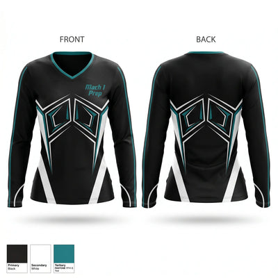 Mach 1 Prep Women's Long Sleeve V-neck Shirt - 1