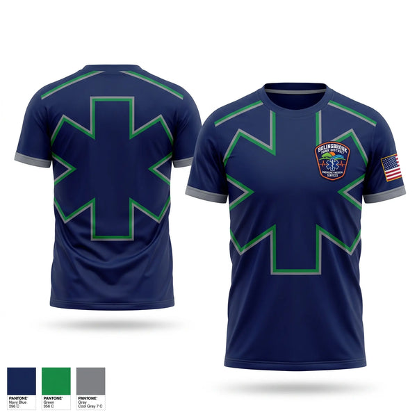 Short Sleeve Performance Shirt, Bolingbrook Park District EMS, EMS/EMT, Teamtime, Team time, sublimation, custom sports apparel, team uniforms, spirit wear, spiritwear, sports uniforms, custom shirts, team store, custom team store, fundraiser sports, apparel fundraiser