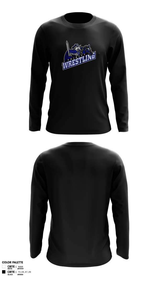 Long Sleeve Performance Shirt, Trinity High School Wrestling, Wrestling, Teamtime, Team time, sublimation, custom sports apparel, team uniforms, spirit wear, spiritwear, sports uniforms, custom shirts, team store, custom team store, fundraiser sports, apparel fundraiser