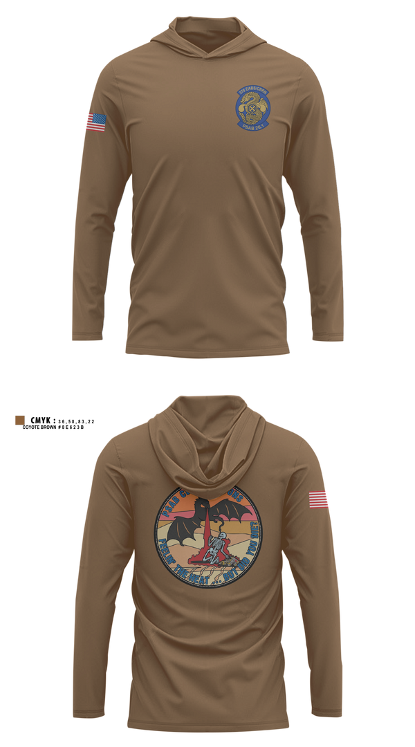 Long Sleeve Performance Shirt with hood, 378 EM/CBRN, Air Force, Teamtime, Team time, sublimation, custom sports apparel, team uniforms, spirit wear, spiritwear, sports uniforms, custom shirts, team store, custom team store, fundraiser sports, apparel fundraiser