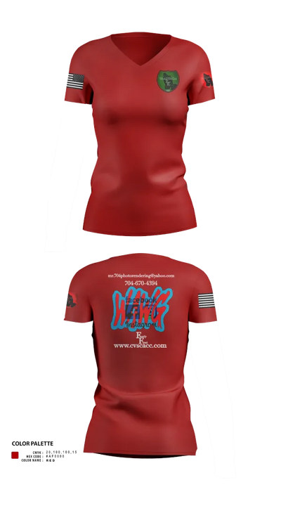 WeAllWeGot~Family First 22026589 Women's Short Sleeve V-neck Shirt - 22