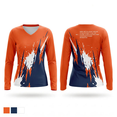 Melina's Trial Women's Long Sleeve V-neck Shirt - 1