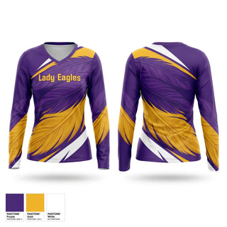 Womens Long Sleeve Vneck Shirt, Lady Eagles, Women's Volleyball, Teamtime, Team time, sublimation, custom sports apparel, team uniforms, spirit wear, spiritwear, sports uniforms, custom shirts, team store, custom team store, fundraiser sports, apparel fundraiser