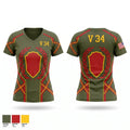 V 3/4 Women's Short Sleeve V-neck Shirt - 1