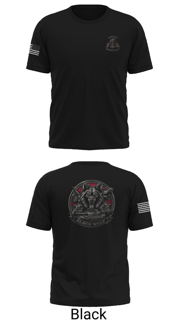 Short Sleeve Performance Shirt, Black Wolf Company, 3-67 AR, Army, Teamtime, Team time, sublimation, custom sports apparel, team uniforms, spirit wear, spiritwear, sports uniforms, custom shirts, team store, custom team store, fundraiser sports, apparel fundraiser