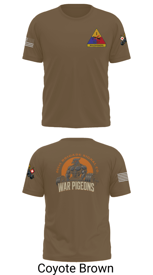 Old School Cotton Feel Shirt, 261st War Pigeons, Army, Teamtime, Team time, sublimation, custom sports apparel, team uniforms, spirit wear, spiritwear, sports uniforms, custom shirts, team store, custom team store, fundraiser sports, apparel fundraiser