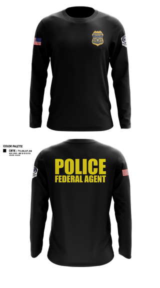 Long Sleeve Performance Shirt, IRS-CI, Police, Teamtime, Team time, sublimation, custom sports apparel, team uniforms, spirit wear, spiritwear, sports uniforms, custom shirts, team store, custom team store, fundraiser sports, apparel fundraiser