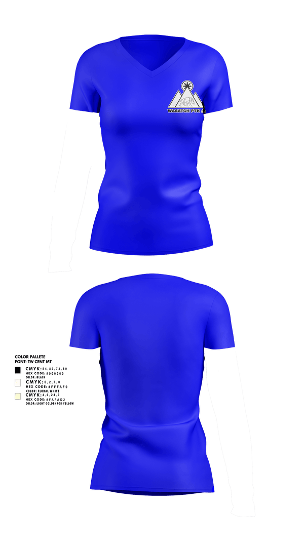 Womens Short Sleeve Vneck Shirt, Wasatch PTK, , Teamtime, Team time, sublimation, custom sports apparel, team uniforms, spirit wear, spiritwear, sports uniforms, custom shirts, team store, custom team store, fundraiser sports, apparel fundraiser