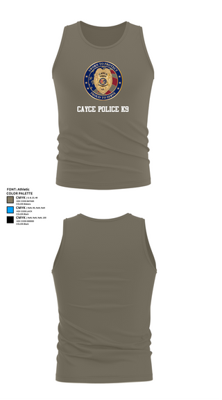 Tank Top, Cayce Police K9, , Teamtime, Team time, sublimation, custom sports apparel, team uniforms, spirit wear, spiritwear, sports uniforms, custom shirts, team store, custom team store, fundraiser sports, apparel fundraiser