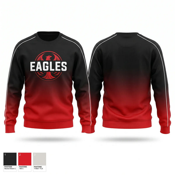 Crew Neck Sweatshirt, Eagles, Cheer, Teamtime, Team time, sublimation, custom sports apparel, team uniforms, spirit wear, spiritwear, sports uniforms, custom shirts, team store, custom team store, fundraiser sports, apparel fundraiser