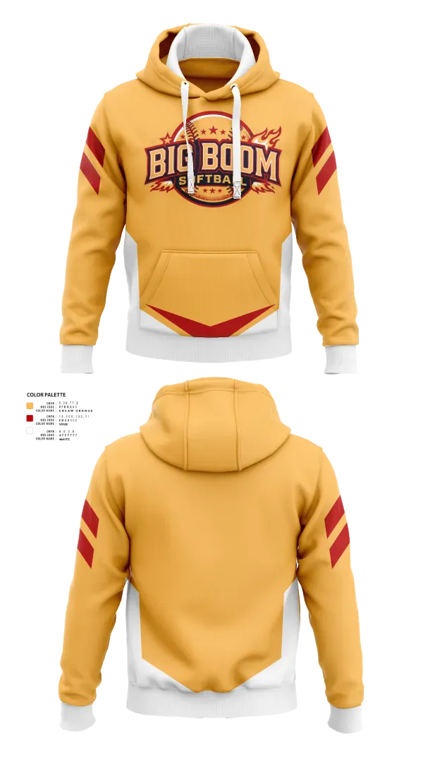 Hoodie, Big Boom, Softball, Teamtime, Team time, sublimation, custom sports apparel, team uniforms, spirit wear, spiritwear, sports uniforms, custom shirts, team store, custom team store, fundraiser sports, apparel fundraiser