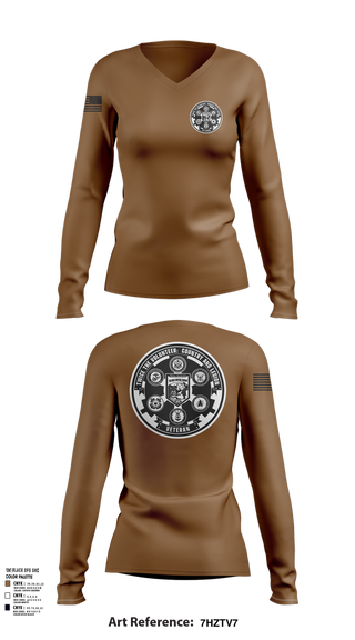 Womens Long Sleeve Vneck Shirt, 501st Legion, Army, Teamtime, Team time, sublimation, custom sports apparel, team uniforms, spirit wear, spiritwear, sports uniforms, custom shirts, team store, custom team store, fundraiser sports, apparel fundraiser