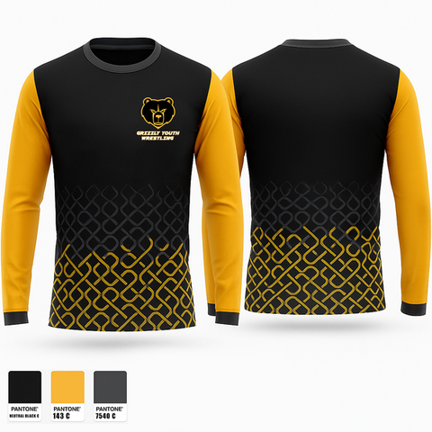 Long Sleeve Performance Shirt, Grizzly Youth Wrestling Club, Wrestling, Teamtime, Team time, sublimation, custom sports apparel, team uniforms, spirit wear, spiritwear, sports uniforms, custom shirts, team store, custom team store, fundraiser sports, apparel fundraiser