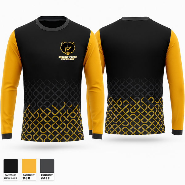Long Sleeve Performance Shirt, Grizzly Youth Wrestling Club, Wrestling, Teamtime, Team time, sublimation, custom sports apparel, team uniforms, spirit wear, spiritwear, sports uniforms, custom shirts, team store, custom team store, fundraiser sports, apparel fundraiser