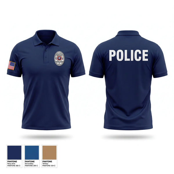 Short Sleeve Performance Polo, Palm Valley Police Department, Police, Teamtime, Team time, sublimation, custom sports apparel, team uniforms, spirit wear, spiritwear, sports uniforms, custom shirts, team store, custom team store, fundraiser sports, apparel fundraiser