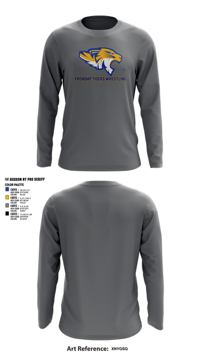 Frenship Tigers Wrestling 20717711 Long Sleeve Performance Shirt 2