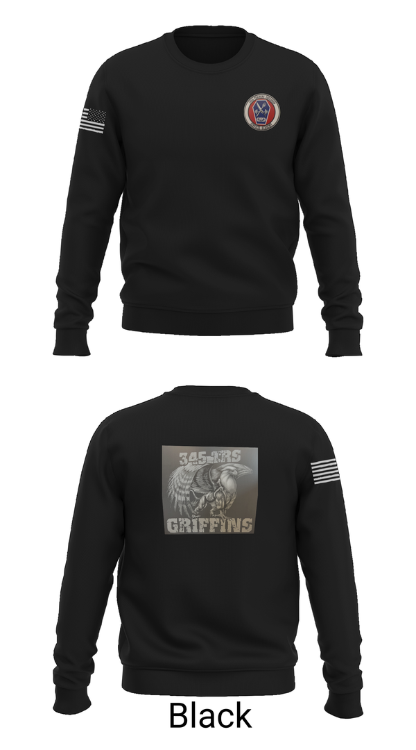 Crew Neck Sweatshirt, 345th TRS, , Teamtime, Team time, sublimation, custom sports apparel, team uniforms, spirit wear, spiritwear, sports uniforms, custom shirts, team store, custom team store, fundraiser sports, apparel fundraiser