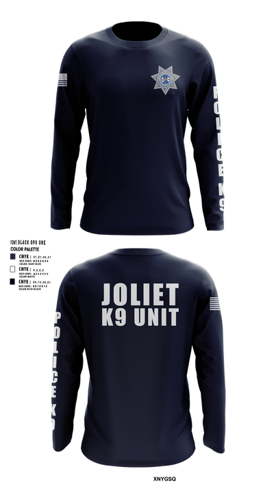 Joliet Police K-9 Unit 79217416 Long Sleeve Rash Guard Shirt - 11